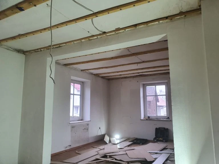 Innenausbau vor den Arbeiten